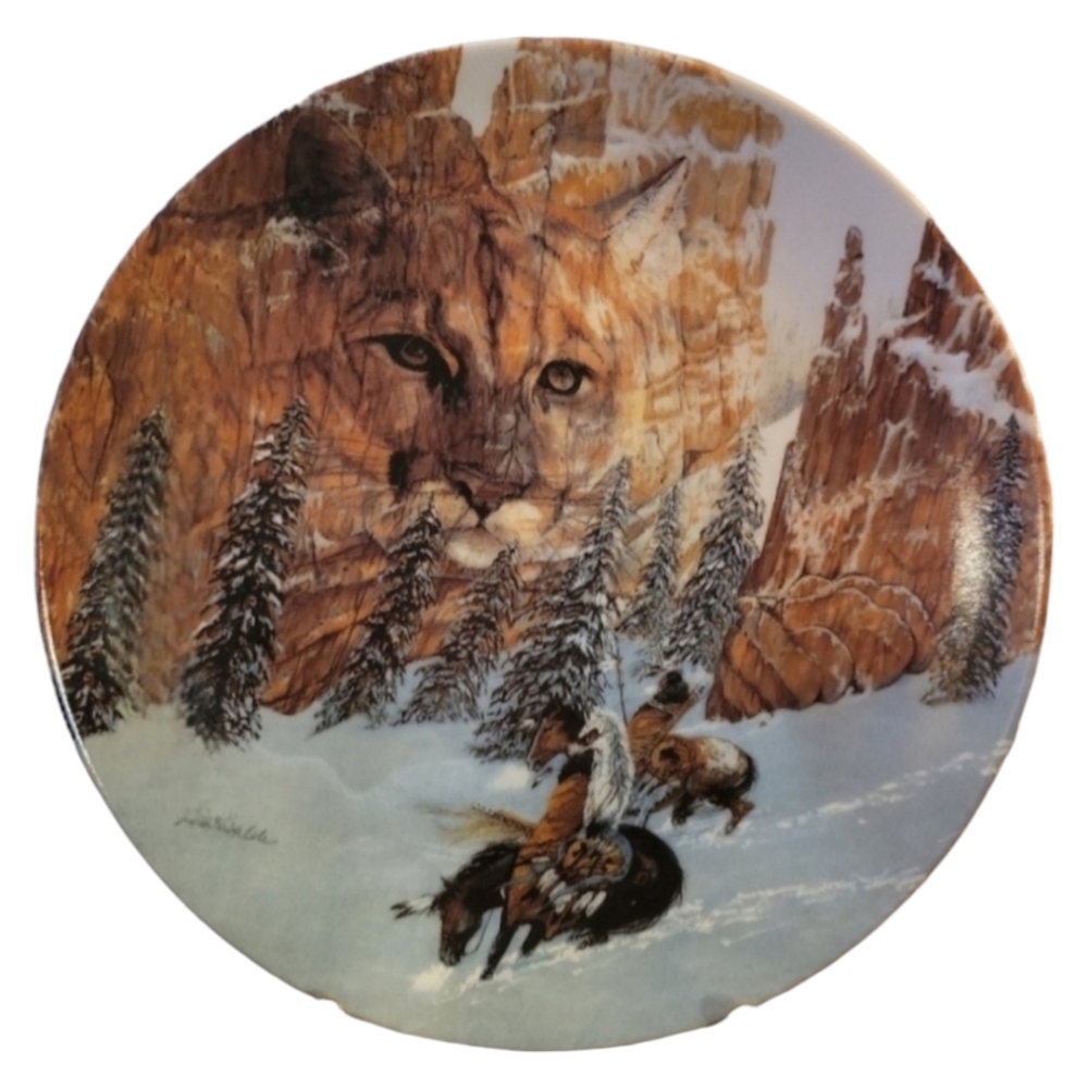 Vtg 1st Ed. CANYON OF THE CAT Julie Kramer Cole Bradford Exchange Plate #4214E